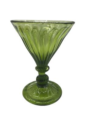 Jamestown Glass Historical Green Wine Glass